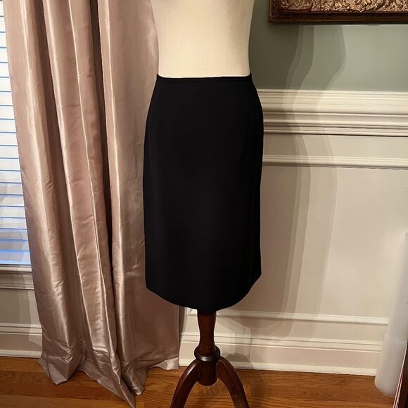 NWOT Women's Kasper Power Suit Petite Red Jacket Blazer 8P Black Skirt 10P - Picture 5 of 6